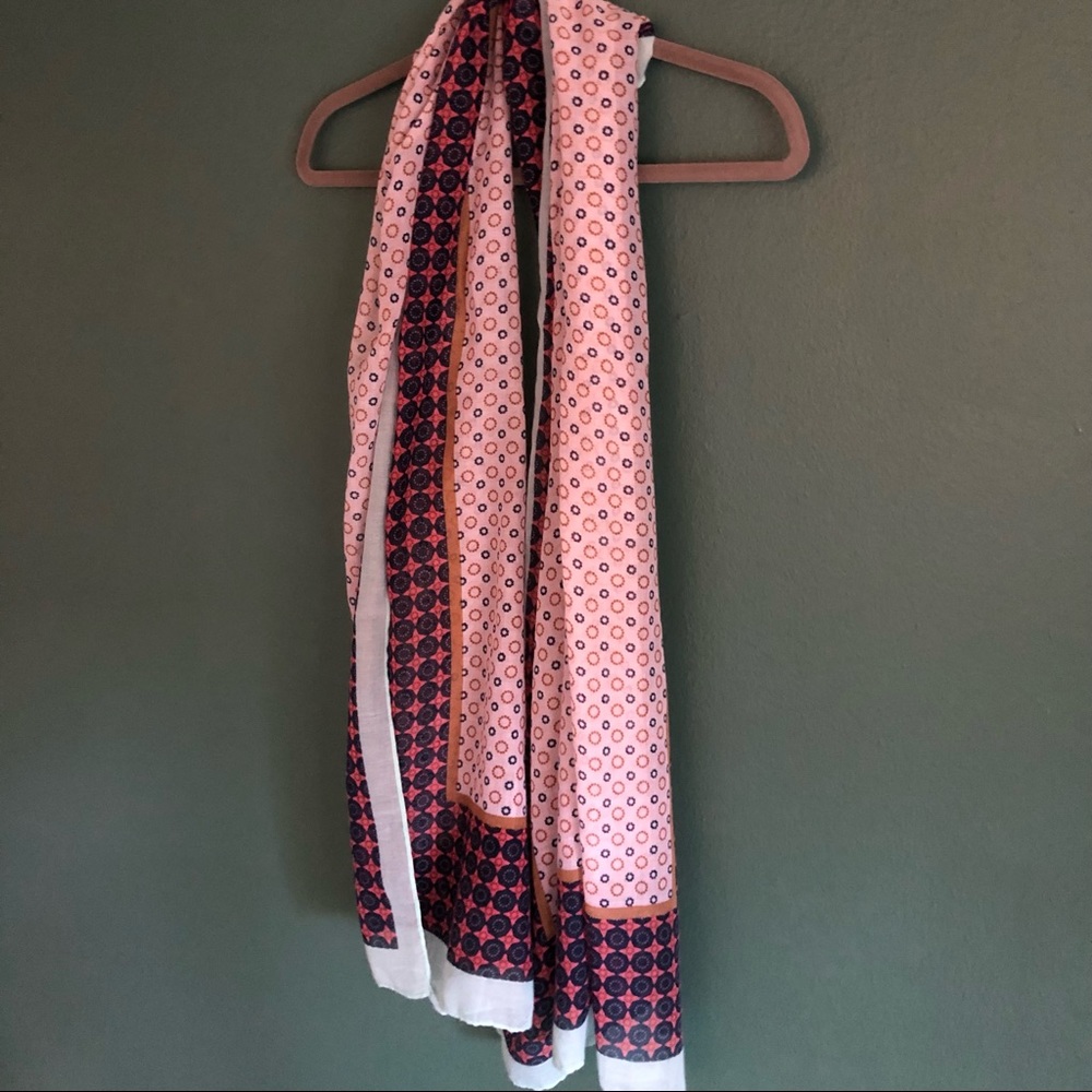 Thin summer patterned scarf